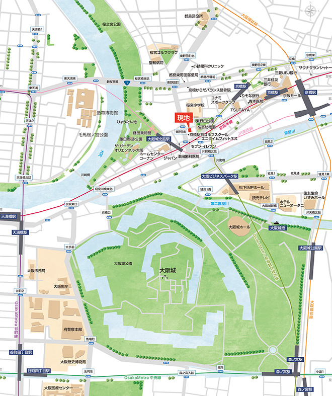 JO-KITA TERRACEの大阪市都島区周辺マップ